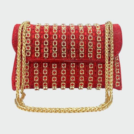 Bolso Serena - Chic Chain ColoRojo Diamond Bolso de hombro