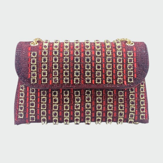 Bolso Serena - Chic Chain ColoRojo Diamond Bolso de hombro